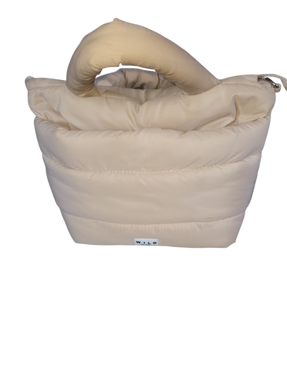 Wilo The Label Cream Puffer Travel Tote Bag - Soft Quilted Handbag